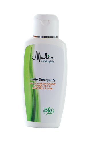 Latte Detergente Bio OLIO EXTRAVERGINE DI OLIVA, OLIO DI MANDORLA E ALOE - Sapuri Calabrisi